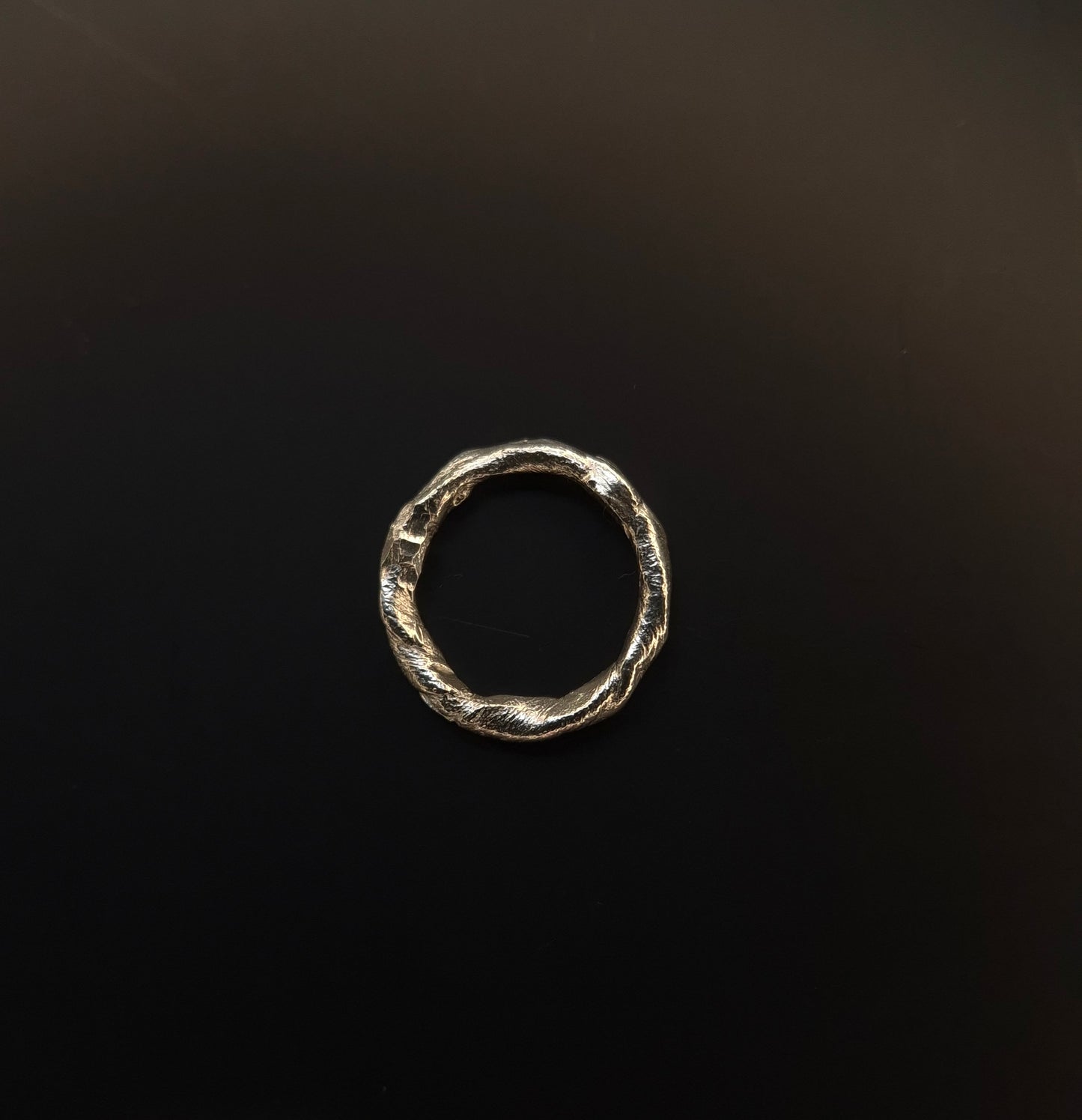 Textural twisted silver ring n°018 size 45