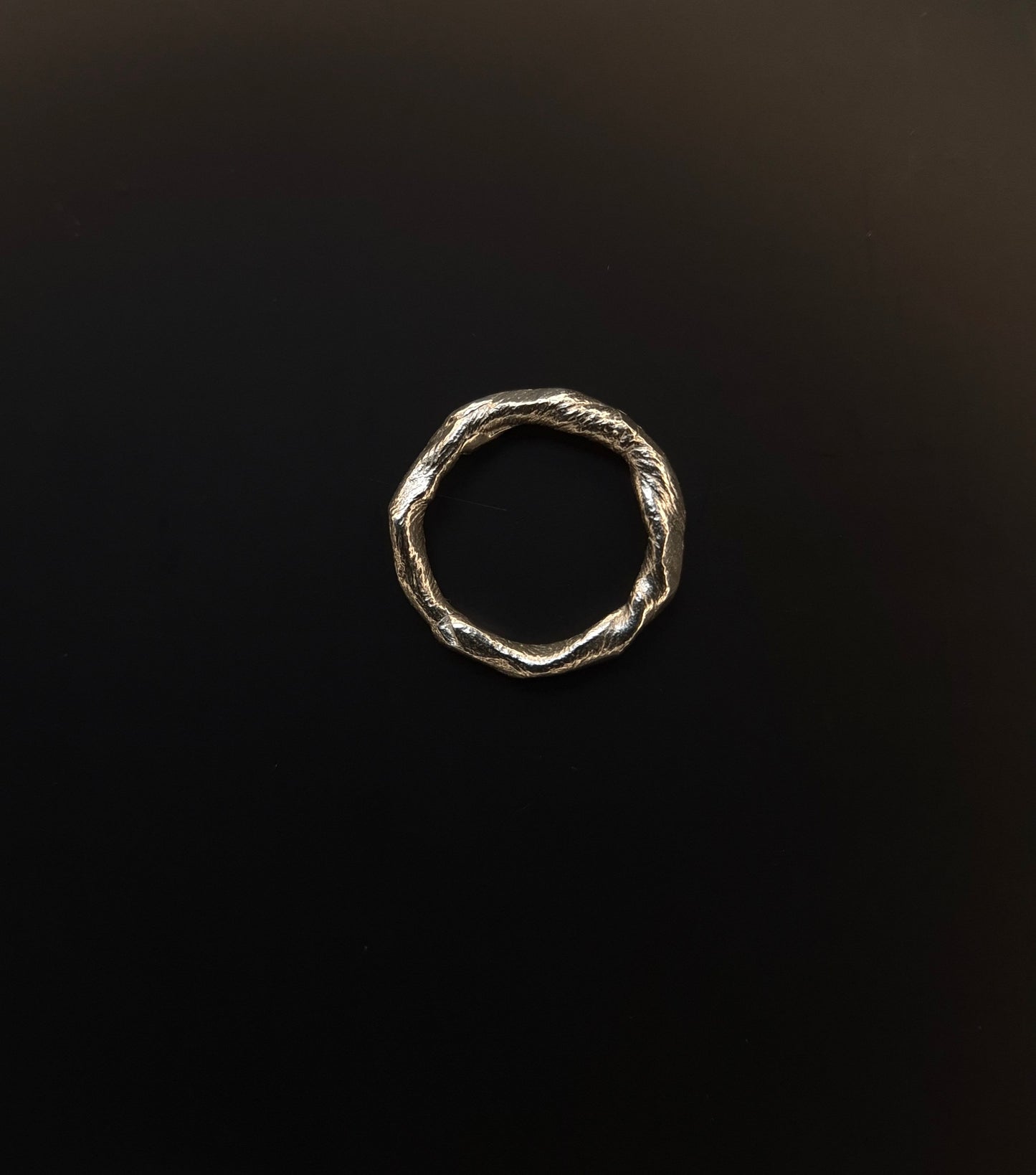 Textural twisted silver ring n°018 size 45