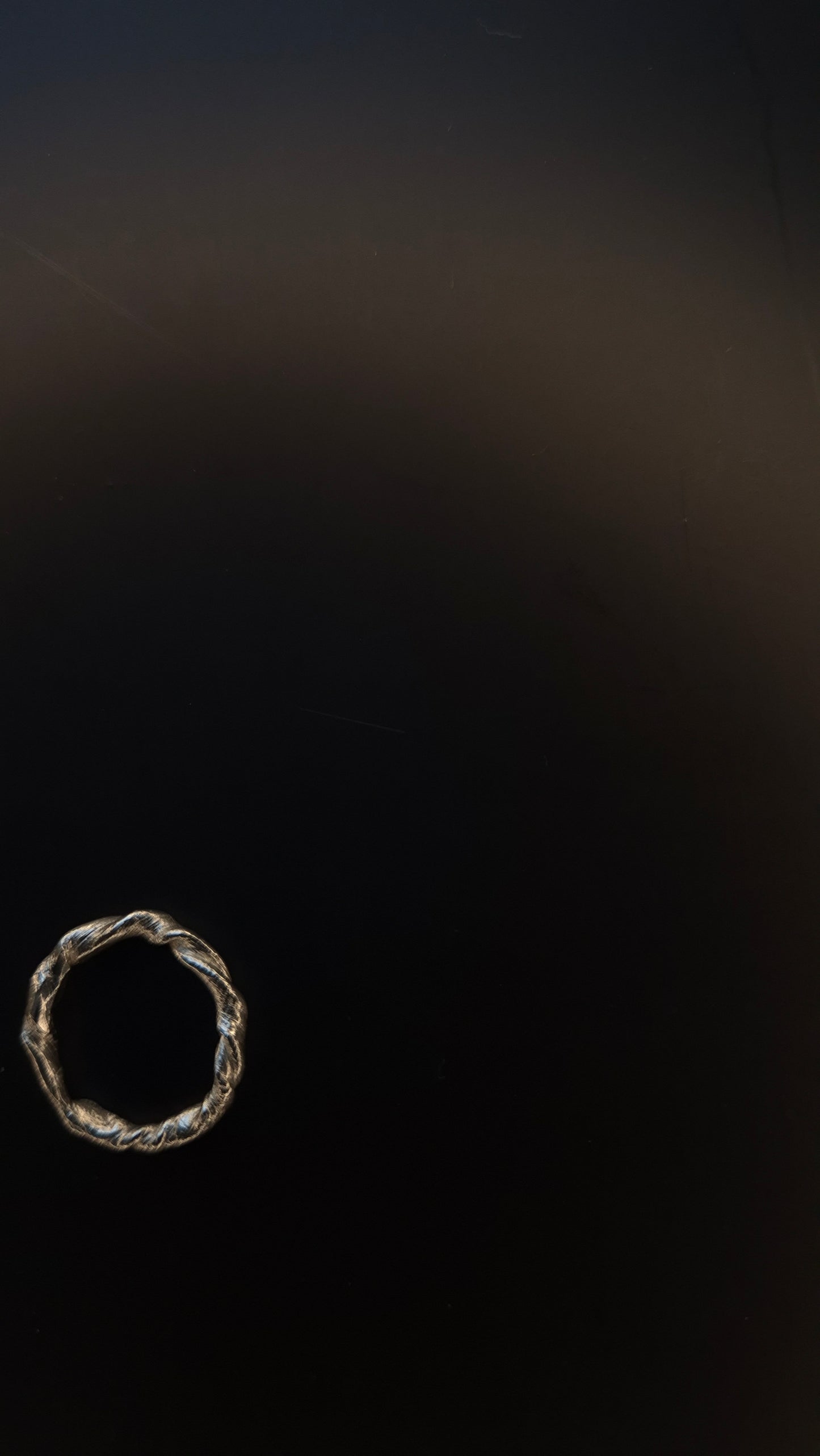 Textural twisted silver ring n°022 size 49