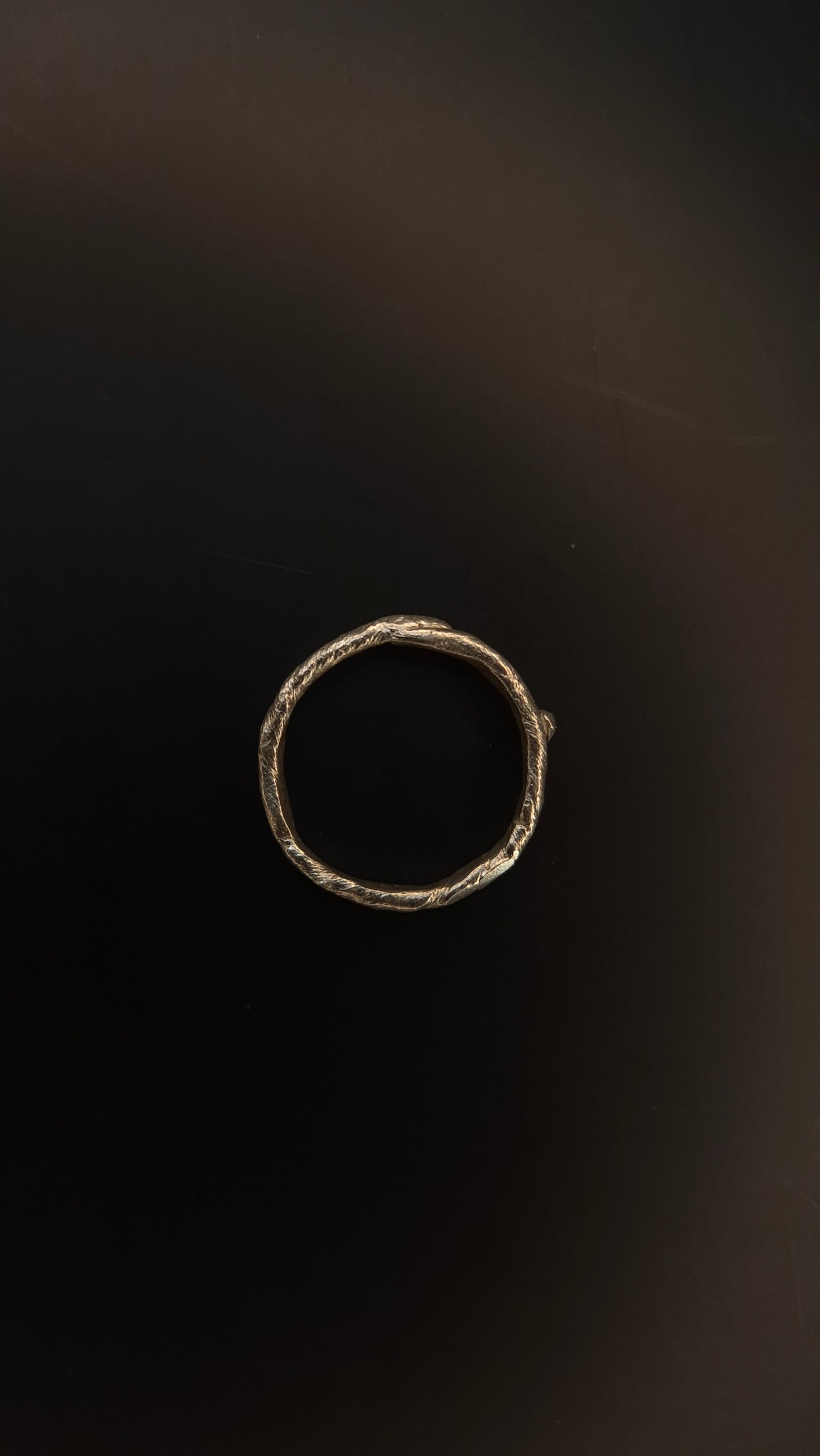 Textural sculpted silver ring n°032 size 64